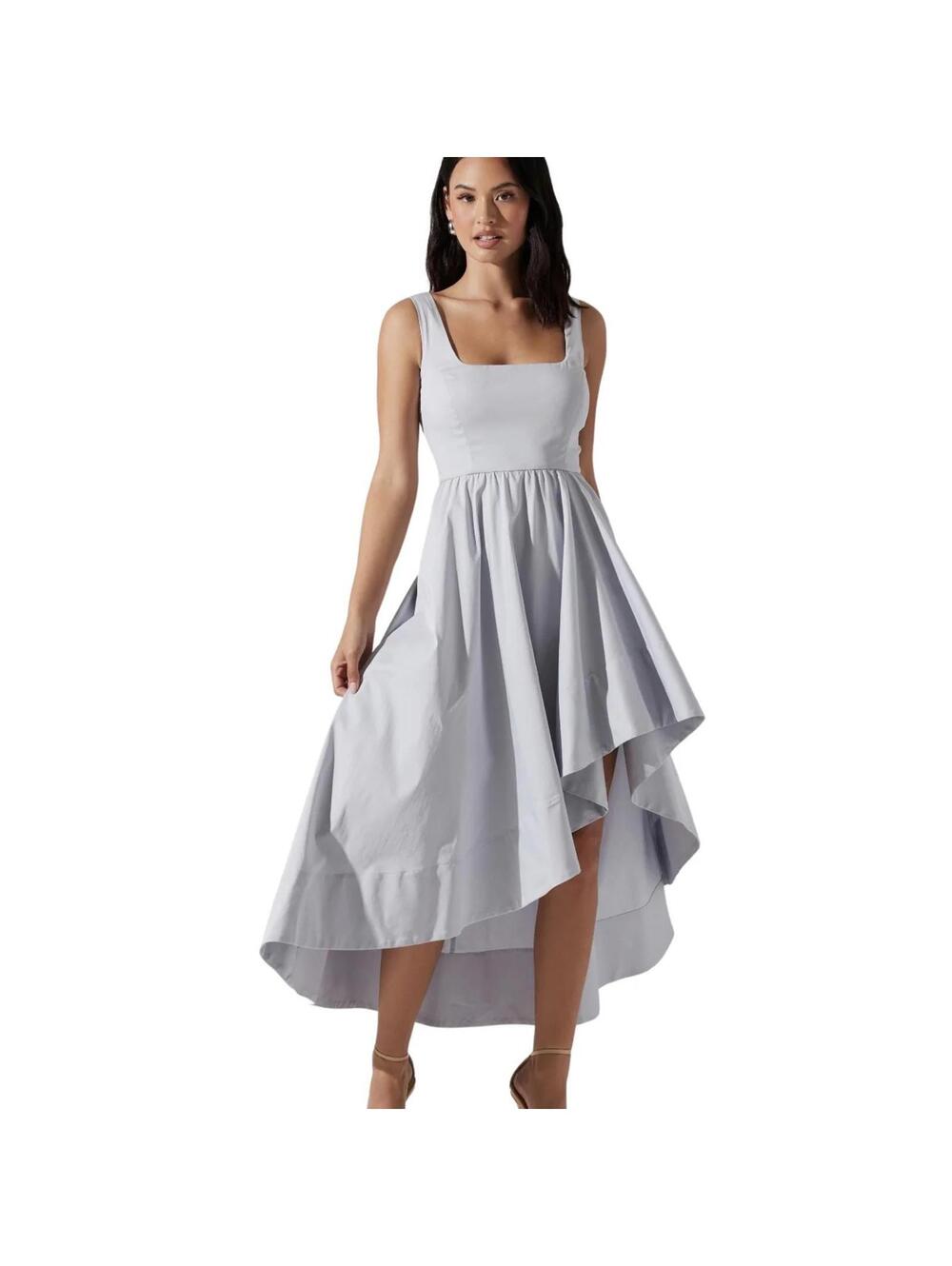 ASTR The Label Allora Asymmetrical High Low Dress in Periwinkle Blue Size L